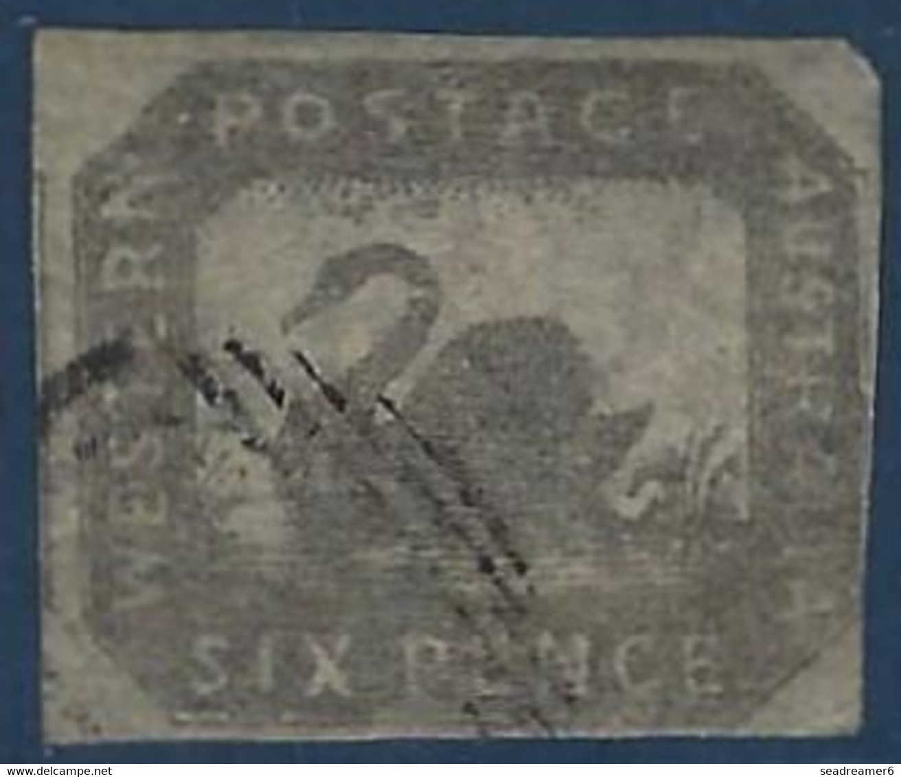 Australie Occidentale Cygne N°4 6 Pence Gris Noir Oblitéré Tres Frais & Superbe ! Signe Brun & Calves - Used Stamps