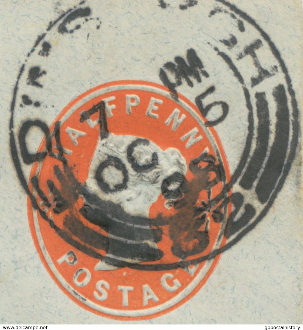 GB „EDINBURGH / 32“ Double Cirlce (29mm) Fine/very Fine QV ½d Embossed Stamped To Order Postal Stationery Envelope 1898 - Scozia