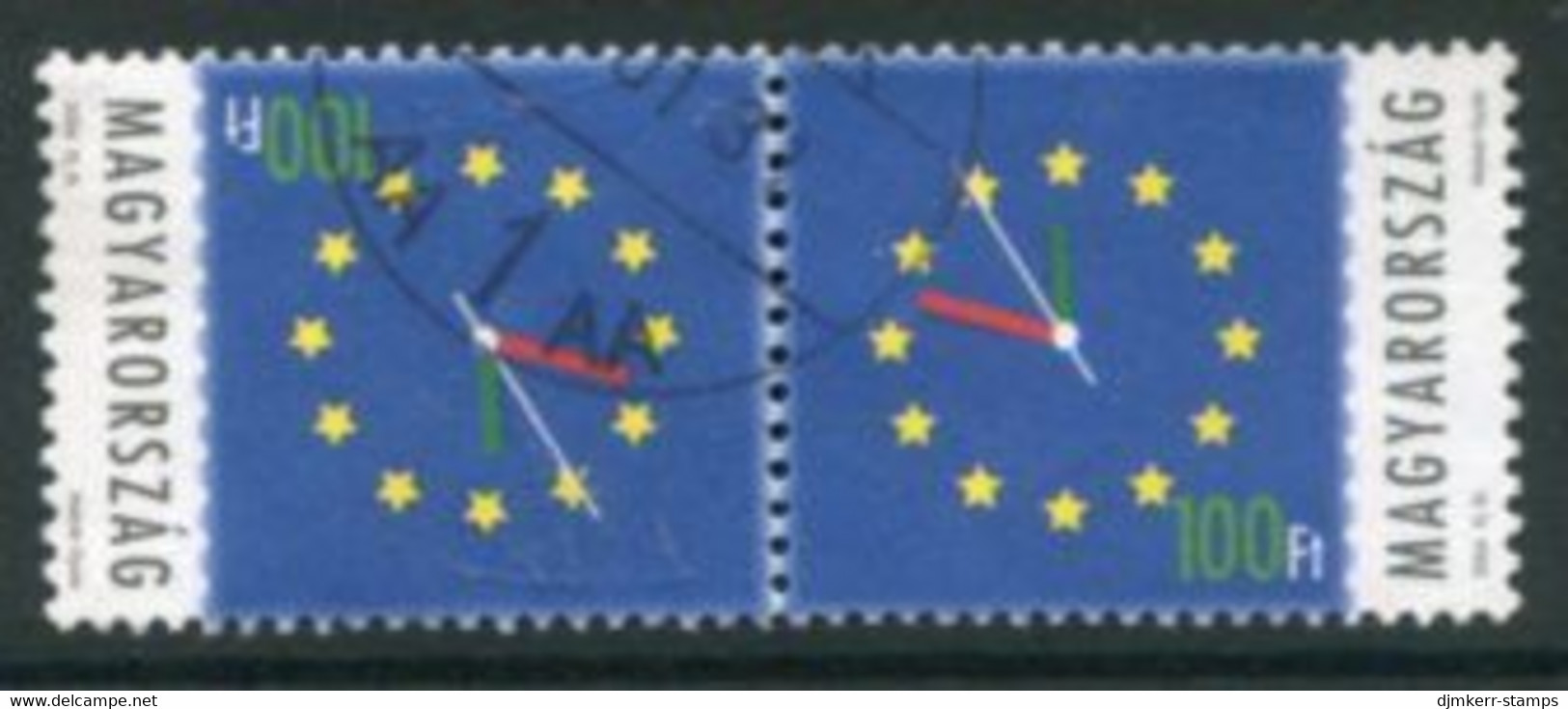 HUNGARY 2004 EU Entry III Tete-beche Pair Used.  Michel 4837 Kd - Used Stamps