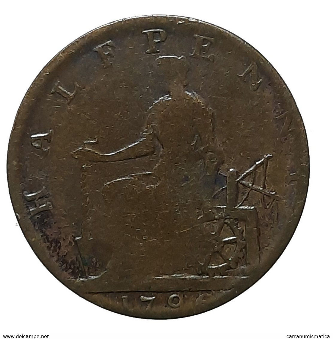 [NC] SOUTHAMTON - HALF PENNY TOKEN - 1796 - CONTROMARCA "BROWNE" - Monedas/ De Necesidad