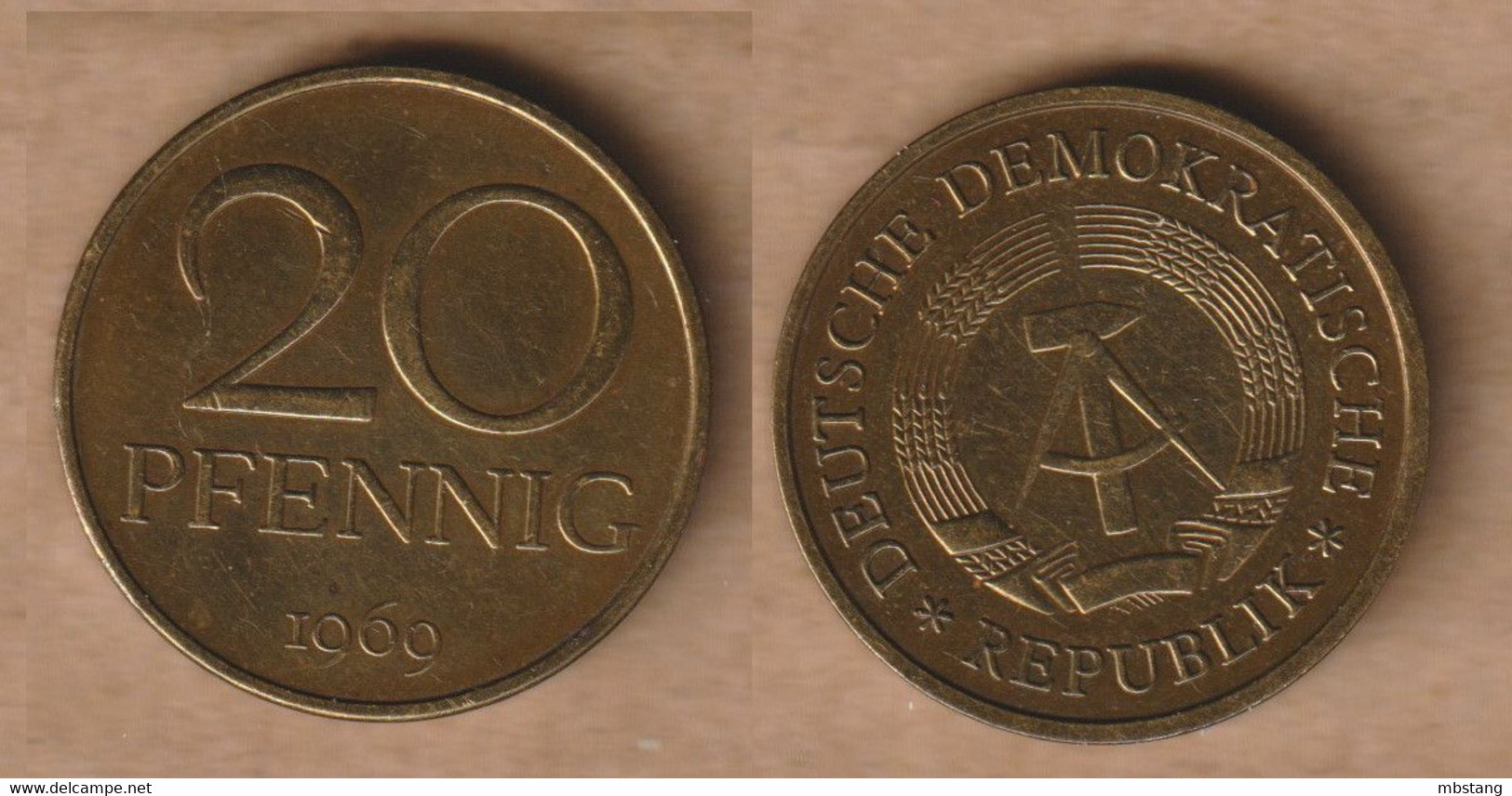 ALEMANIA   20 Pfennig 1969  Brass • 5.4 G • ⌀ 22.2 Mm KM# 11, Schön# 11 - 20 Pfennig