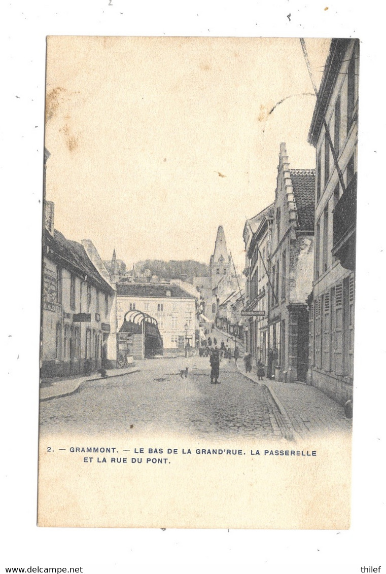 Grammont NA8: Le Bas De La Grand'Rue. La Passerelle Et La Rue Du Pont 1906 - Geraardsbergen