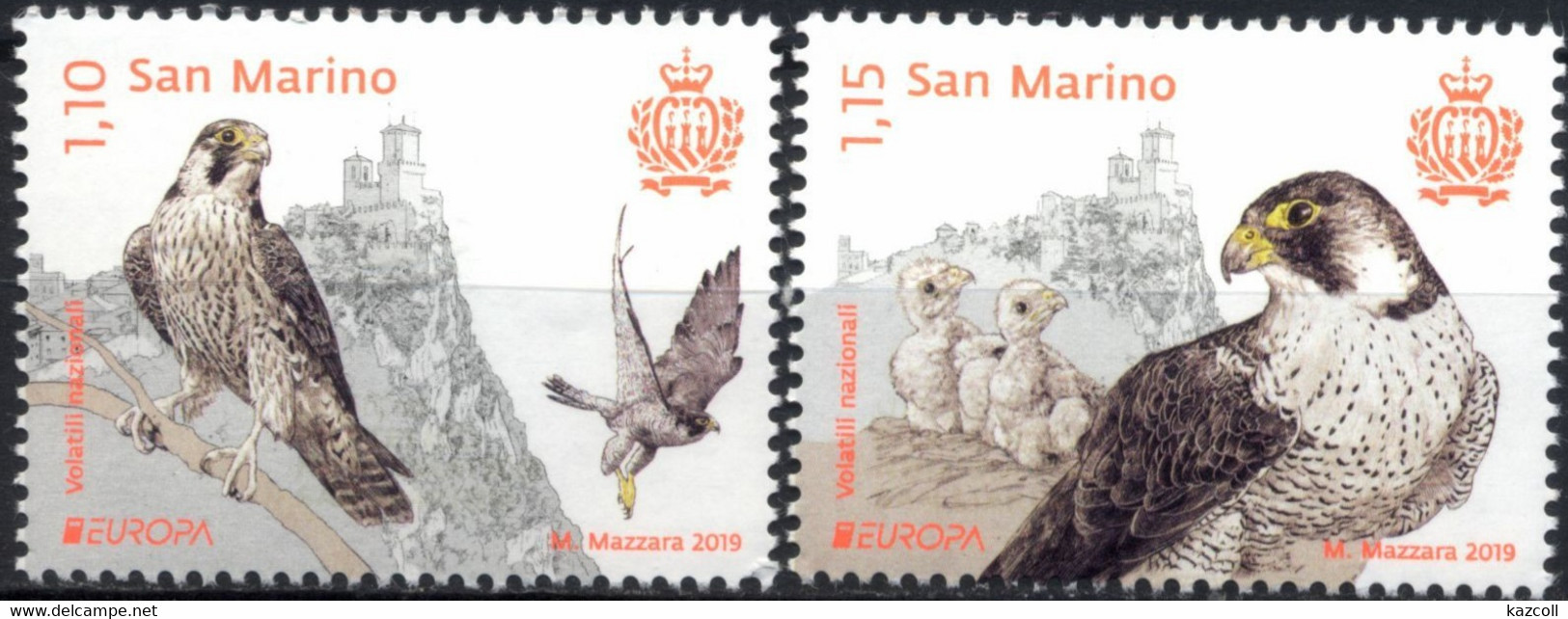 San Marino 2019. Europa -  CEPT. National Birds. MNH - Nuovi