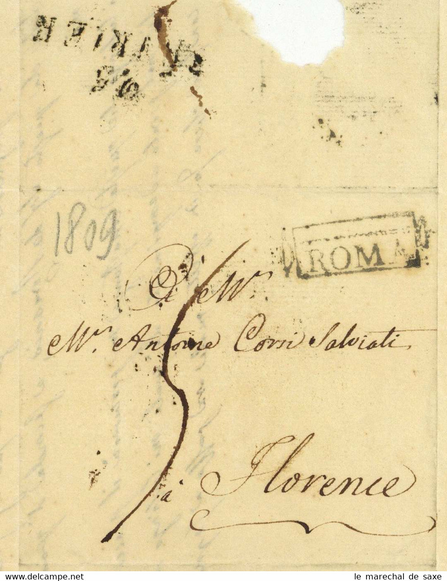 ROMA 1809 Pour Firenze - 1. ...-1850 Prephilately