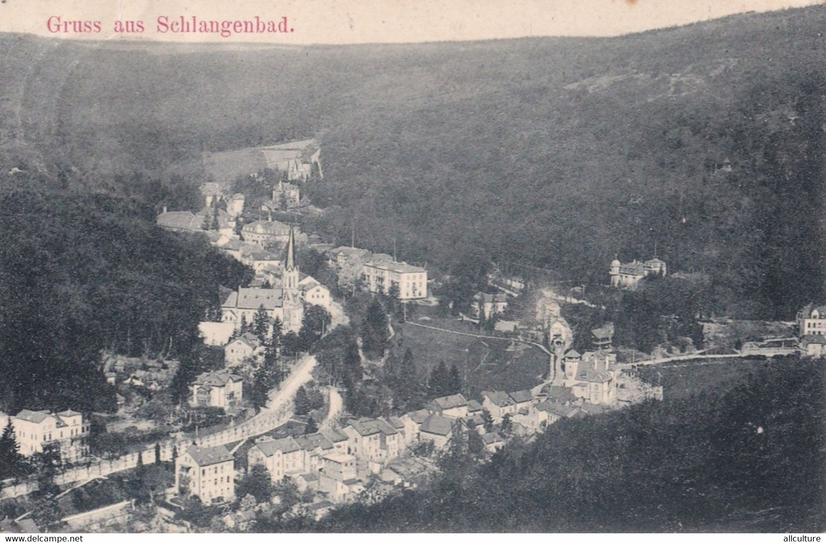 A4126- Gruss Aus Schlangenbad, Eltville 1906 Deutsches Reich Stamp Used Postcard - Schlangenbad