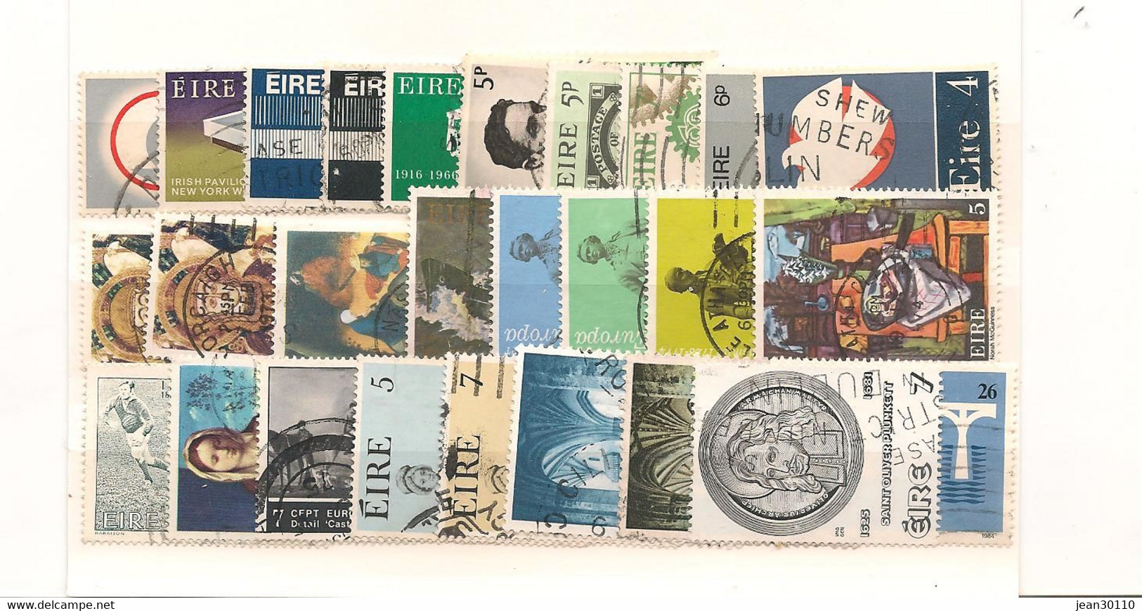 EIRE 1963/84 LOT DE TIMBRES OBLITÉRÉS CÔTE: 23,00 € - Usati