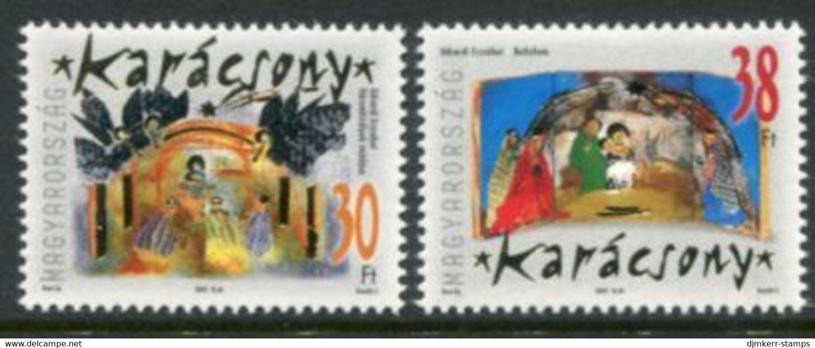 HUNGARY 2002 Christmas MNH / **.   Michel 4752-53 - Unused Stamps