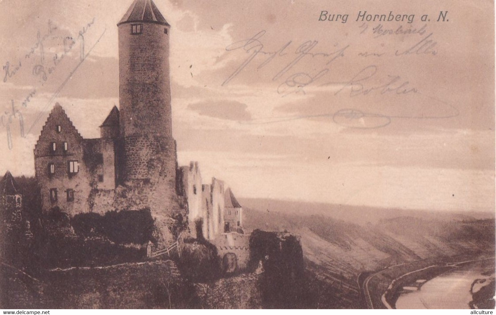 A4135- Hornberg Castle (Neckarzimmern), Ober Ingelheim 1906 Deutsches Reich Deutschland Used Postcard - Hornberg