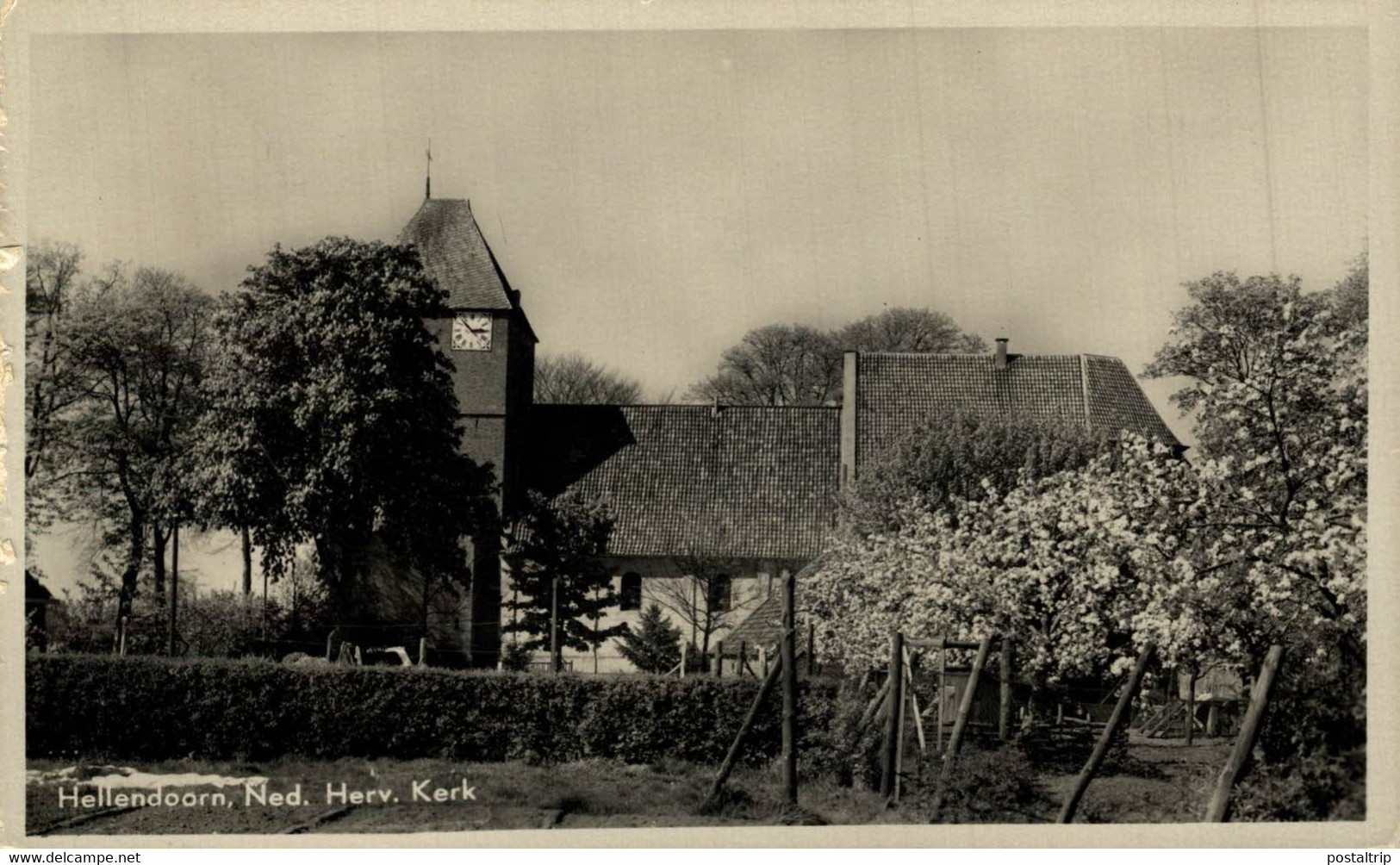 Hellendoorn Ned Herv Kerk  Overijssel  Arbres Fleuris  HOLLAND HOLANDA NETHERLANDS - Hellendoorn