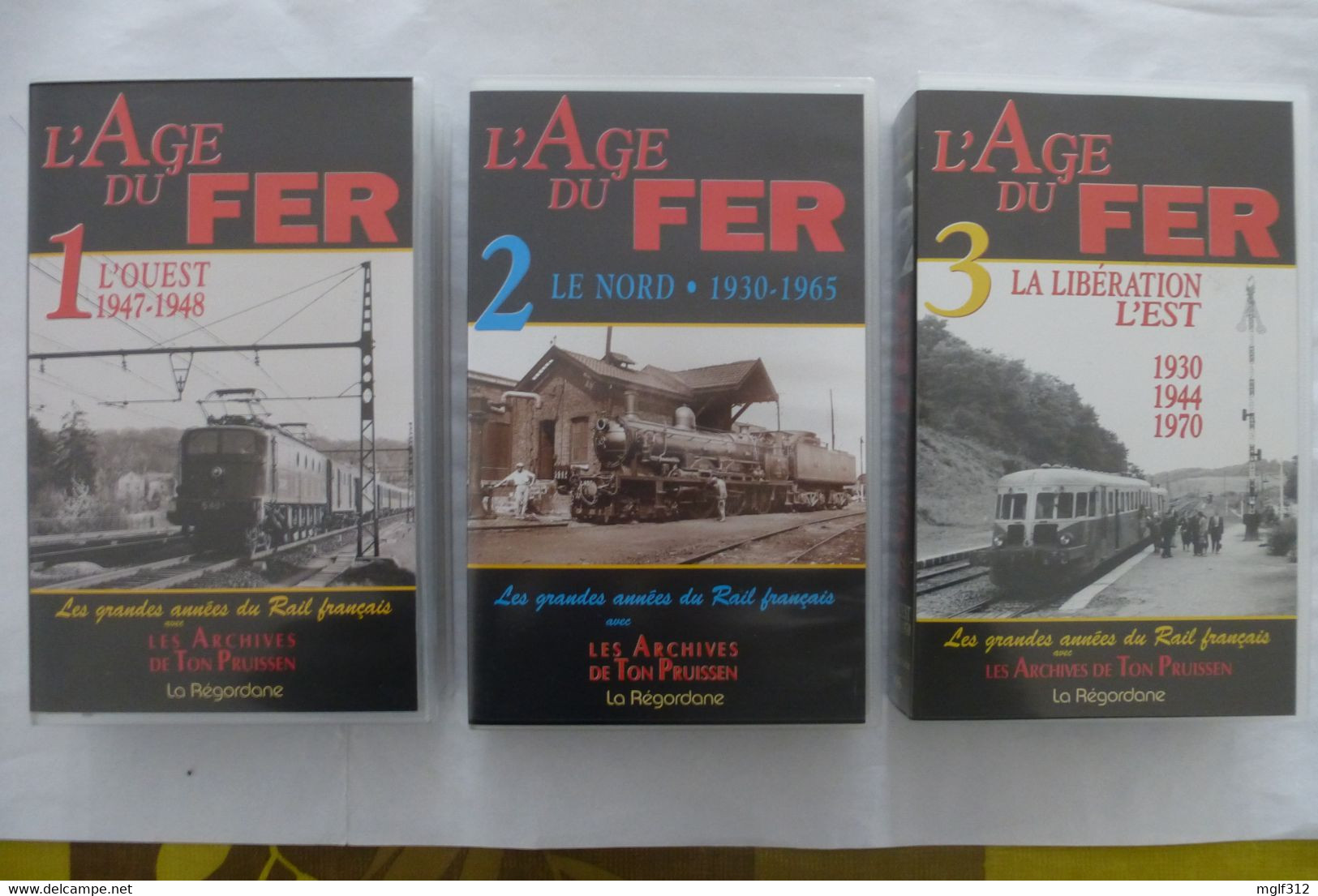 L'AGE DE FER : Le RAIL FRANCAIS, L'OUEST 1947-1948 - LOT De 3 Cassettes VIDEO VHS édité En 2000 - Viajes