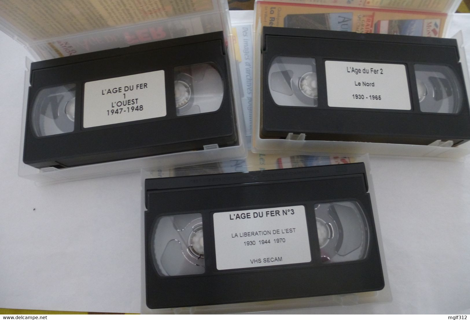 L'AGE DE FER : Le RAIL FRANCAIS, L'OUEST 1947-1948 - LOT De 3 Cassettes VIDEO VHS édité En 2000 - Travel