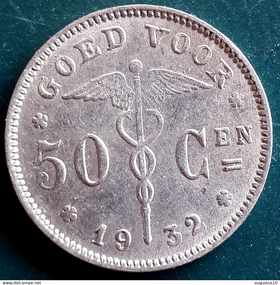 BELGIE : 50 CENTIMES 1932 VL Km 88 - 50 Cent