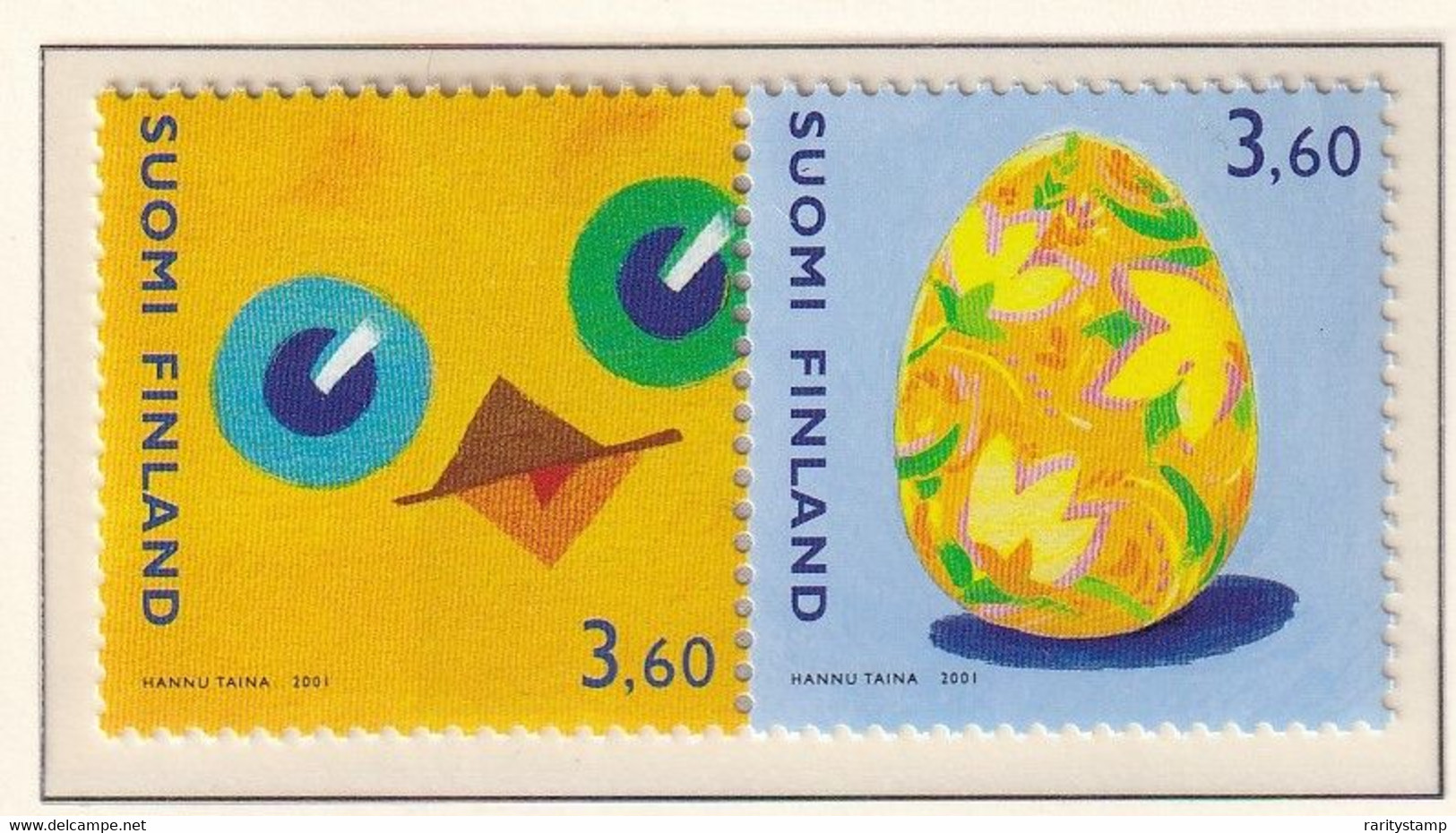 FINLANDIA 2001 PASQUA N.1528/29 COPPIA  MNH** - Unused Stamps
