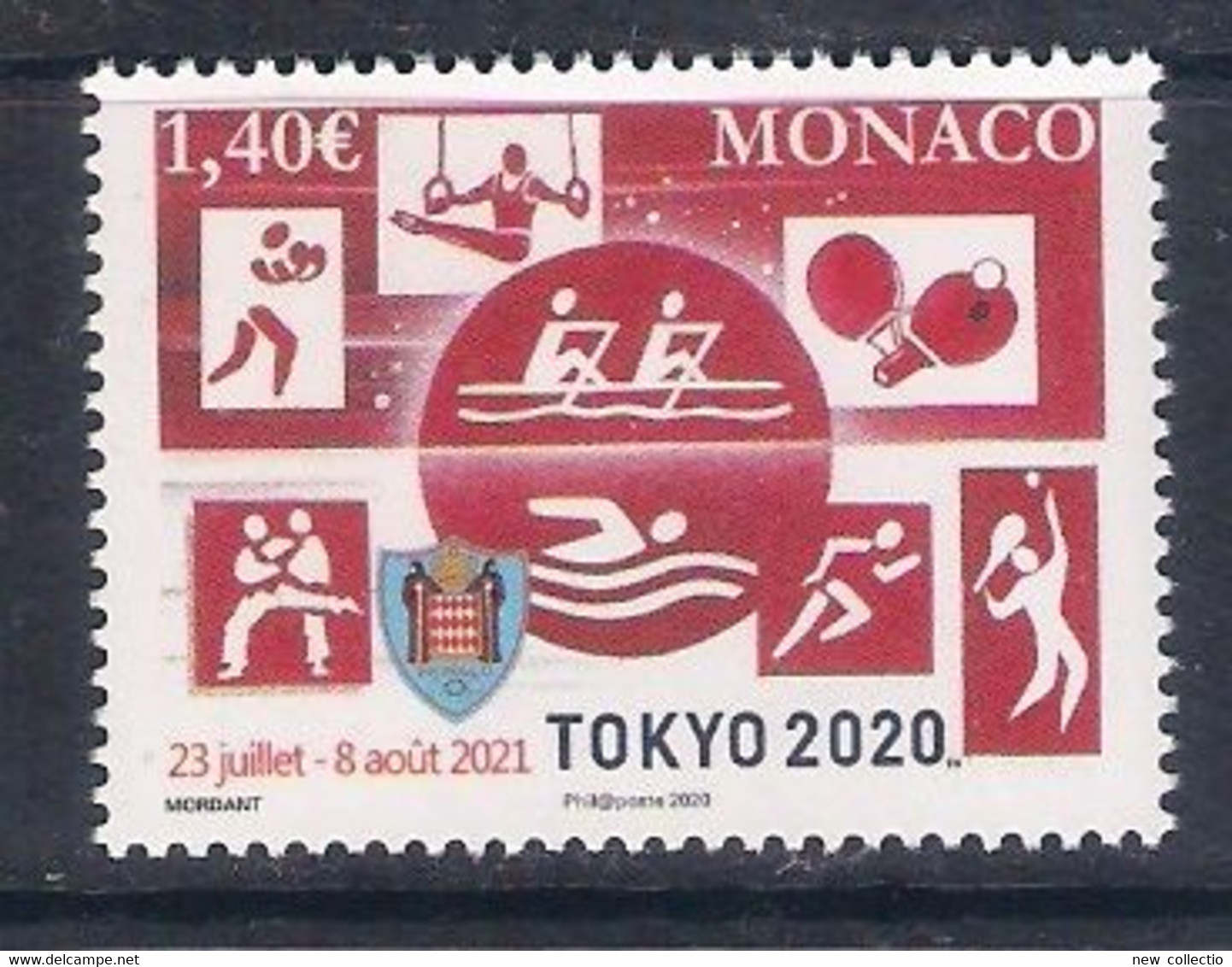 Monaco (2020) Olympic Games “Tokyo 2020”; Single Stamp (MNH) - Estate 2020 : Tokio