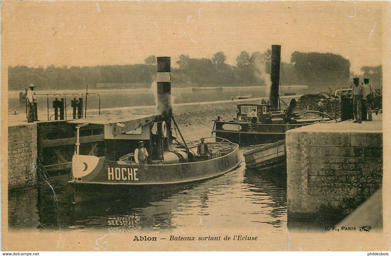 94  ABLON   Bateaux Sortant De L'écluse - Ablon Sur Seine