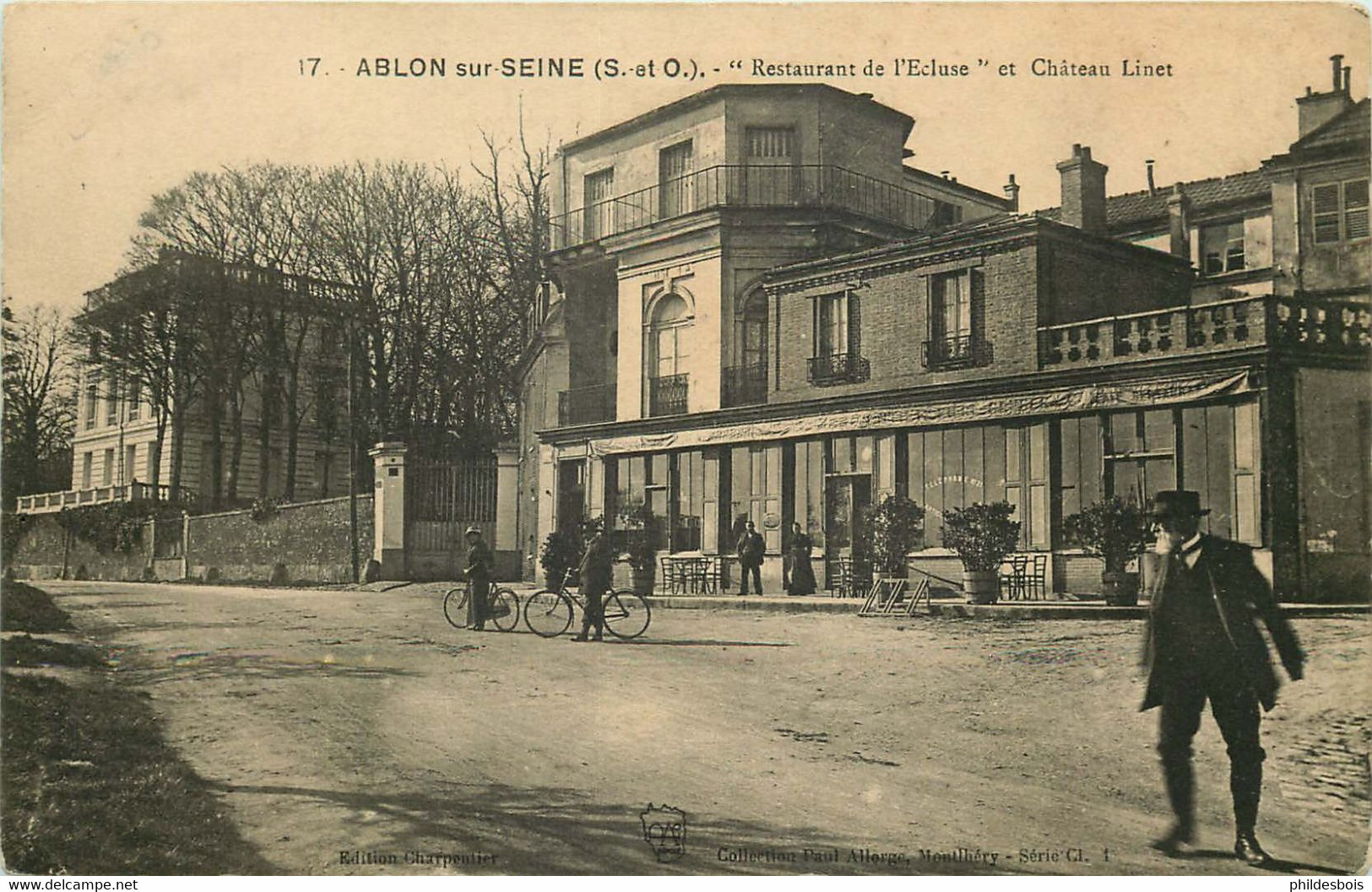 94  ABLON   Restaurant De L'écluse Et Chateau LINET - Ablon Sur Seine