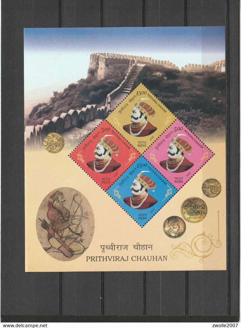 INDIA 2018 Prithviraj Chauhan MS / Block MNH *** - Otros & Sin Clasificación