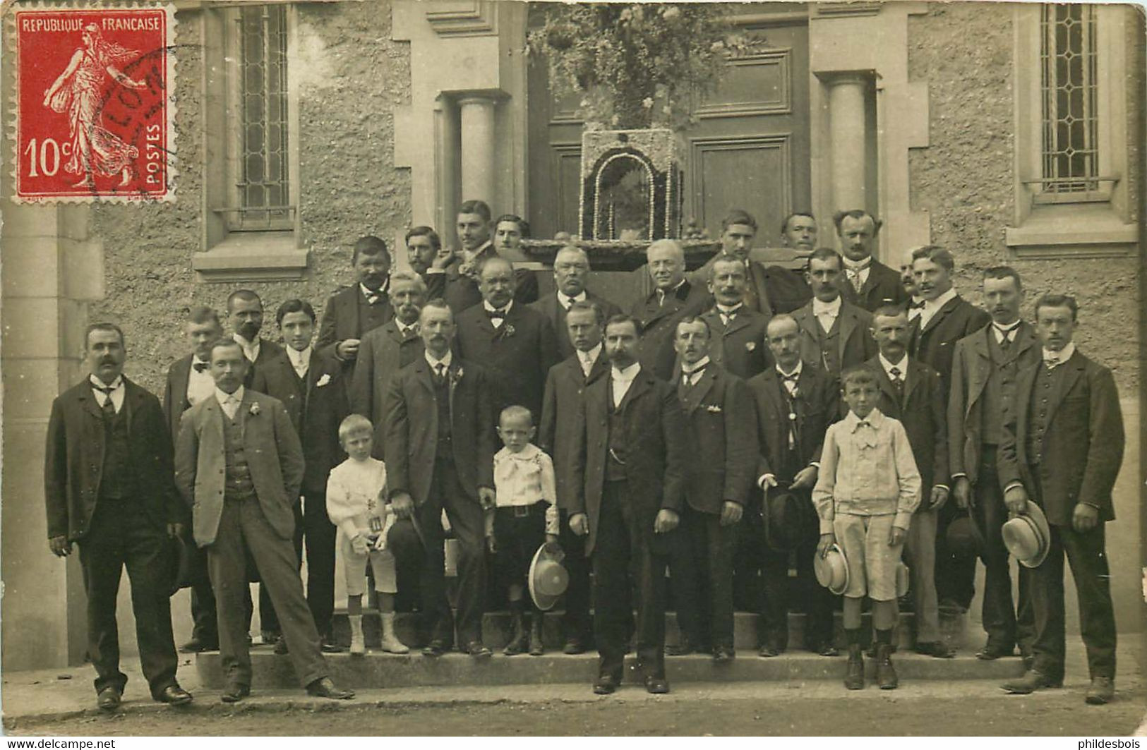 94  ABLON  ( Carte Photo ) L'Eglise Sortie De Messe - Ablon Sur Seine