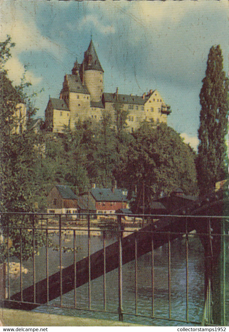 95532- SCHWARZENBERG CASTLE, RIVER - Schwarzenberg (Erzgeb.)