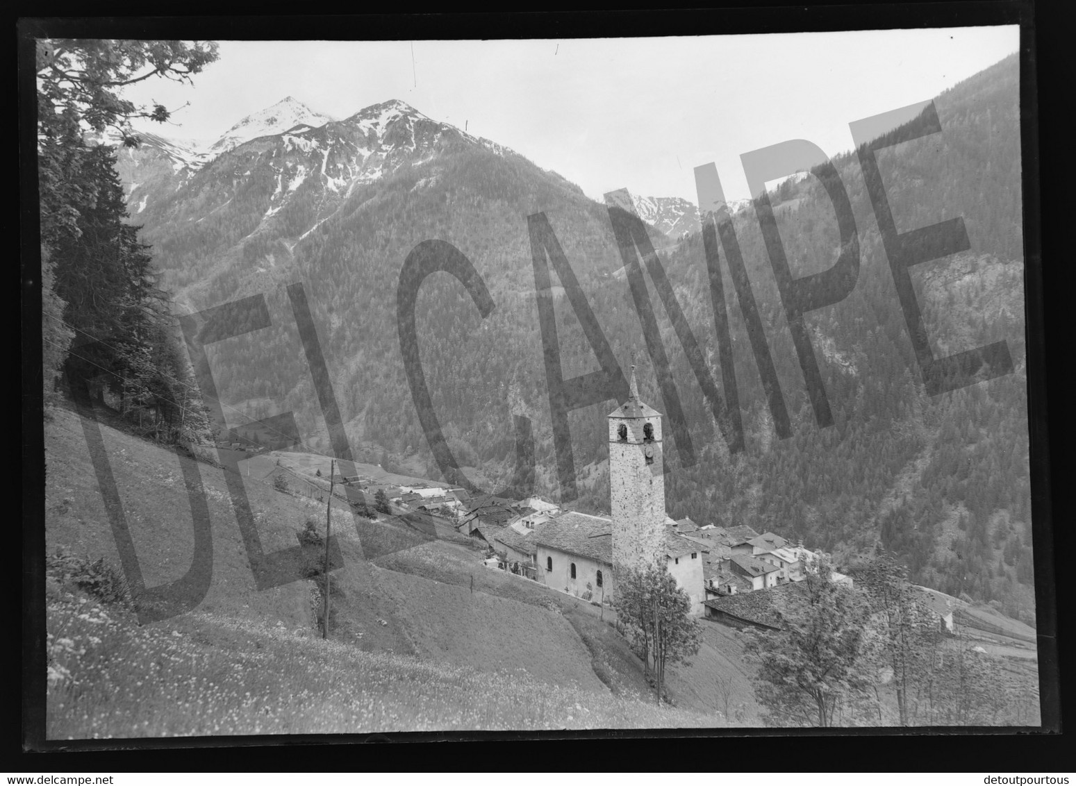 Lot 17 Négatifs Verre 13x18 Village De PEISEY NANCROIX Et Chapelle Notre Dame Des VERNETTES Savoie Vers 1930 - Plaques De Verre