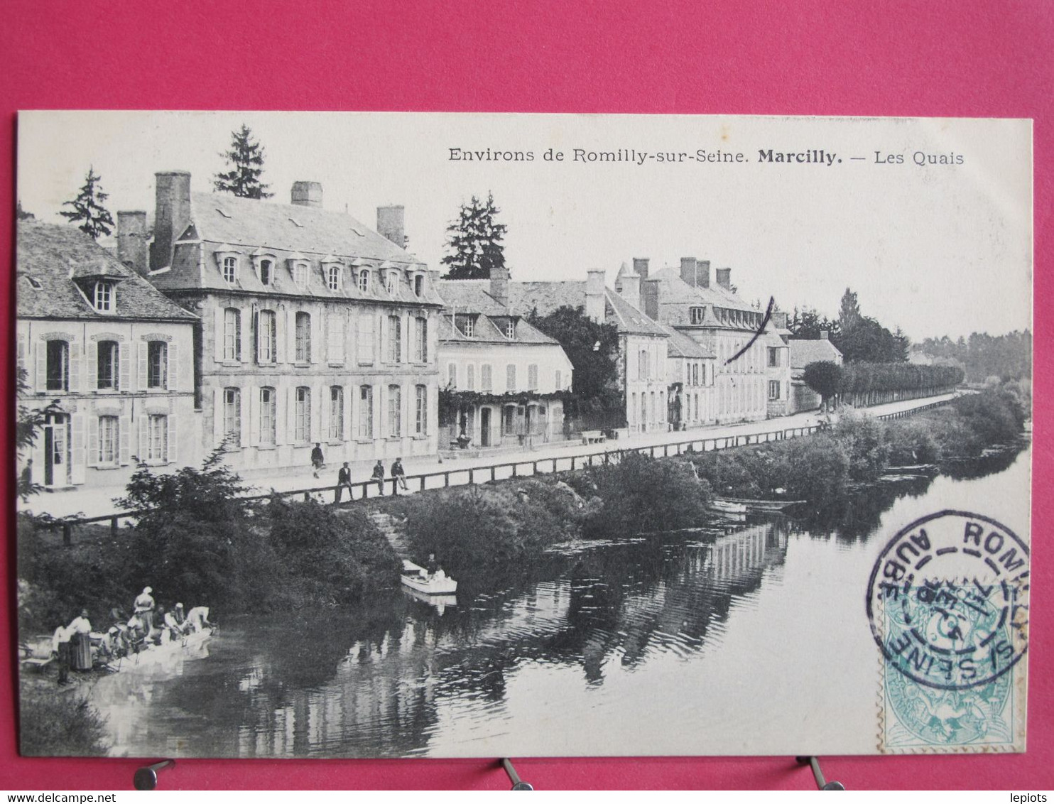 10 - Marcilly - Les Quais - Environs De Romilly Sur Seine - Excellent état - 1905 - R/verso - Marcilly