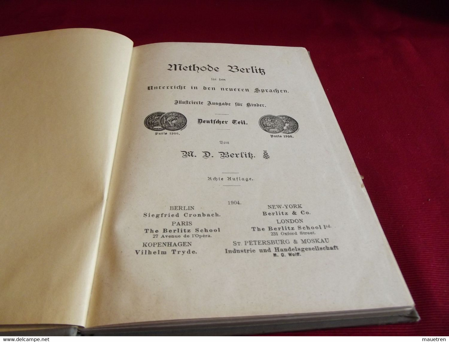 METHODE D'ENSEIGNEMENT DES LANGUES BERLITZ 1904  édition Pour Enfants EN ALLEMAND - Algemene Kennis