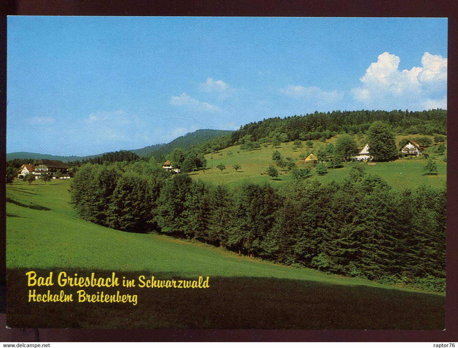 CPM Neuve Allemagne BAD GRIESBACH Im Schwarzwald Gasthof " Zum Breitenberg " - Bad Peterstal-Griesbach