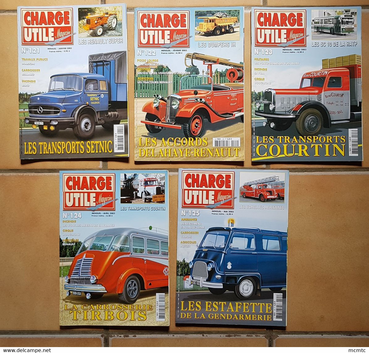 5 Magazines - Magazine , Revue ,Charge Utile- N° 121-122-123-124-125  ( Estafette  - Camion Ancien , Camions Anciens ) - - Altri & Non Classificati