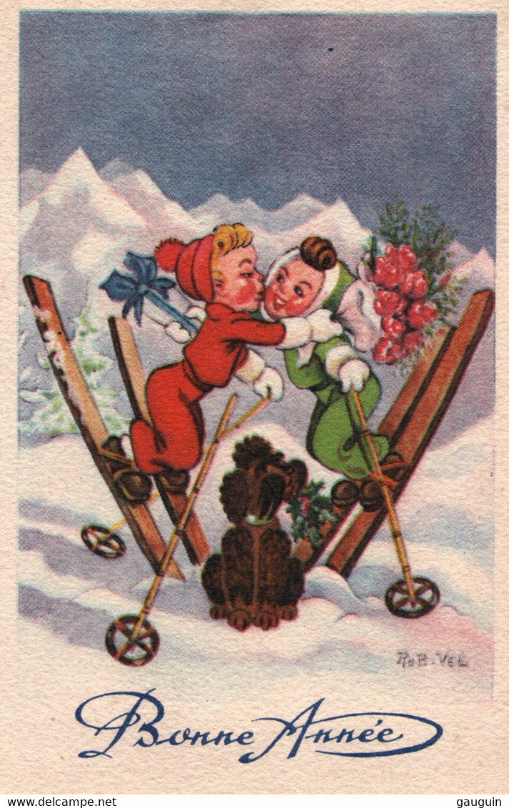 CPA - ILLUSTRATEUR ROB VEL (Robert Velter Ou BOZZ) - Dessin D'ENFANTS Au SKI - Edition Photochrom - Sonstige & Ohne Zuordnung