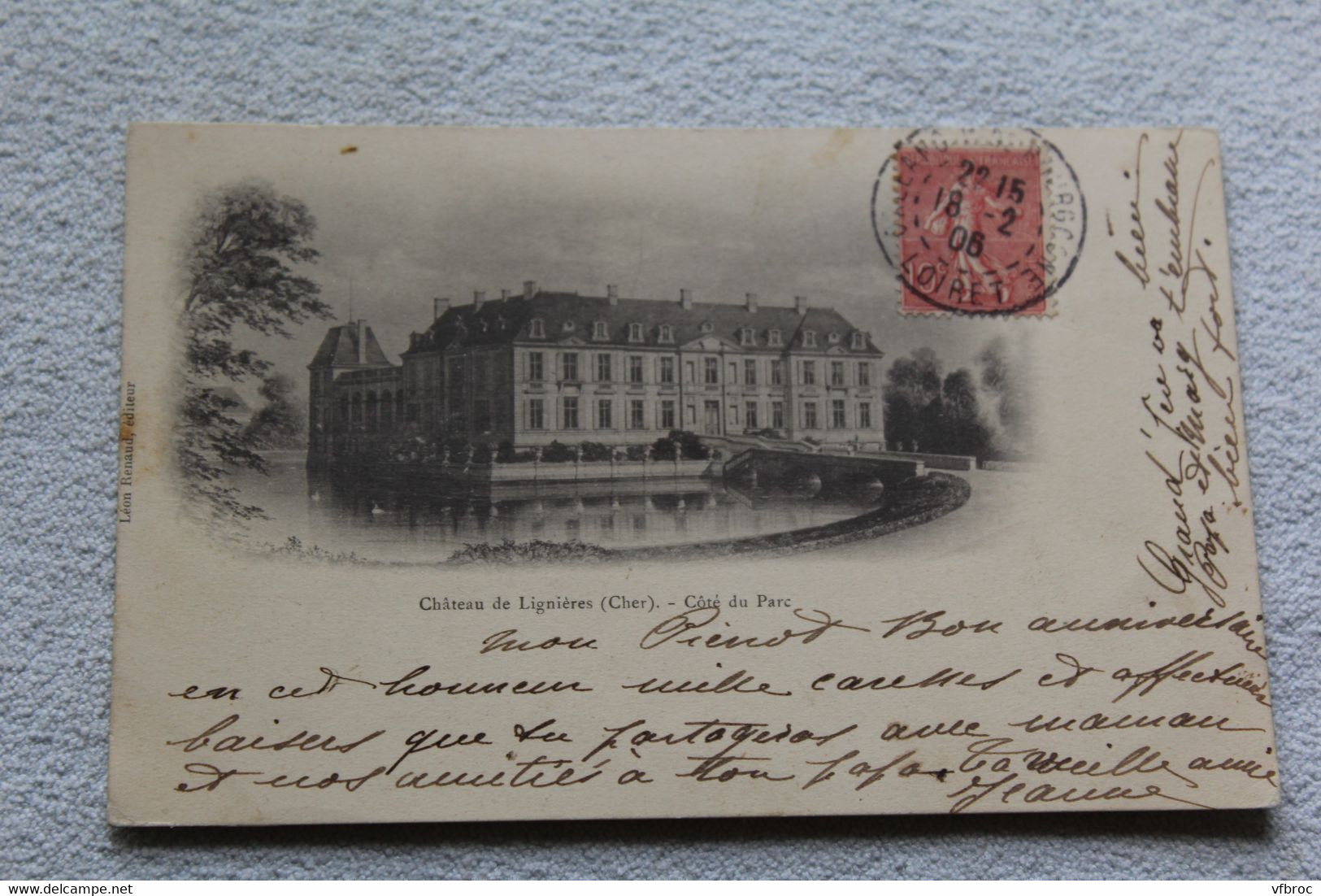 Cpa 1906, Château De Lignières, Côté Du Parc, Cher 18 - Autres & Non Classés