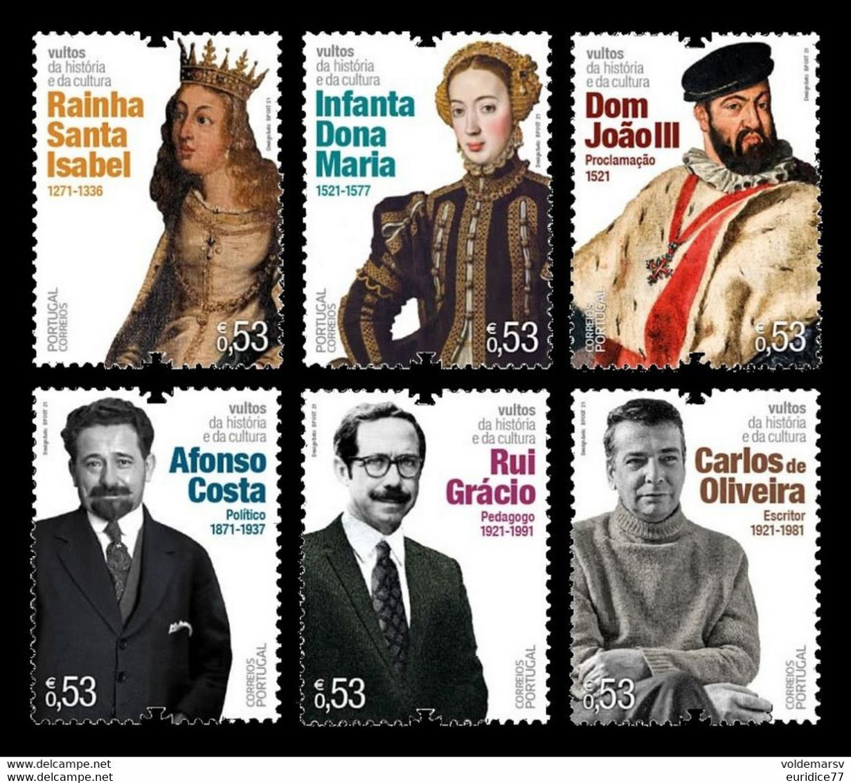 Portugal 2021 - Major Figures Of History And Culture Stamp Set Mnh - Other & Unclassified