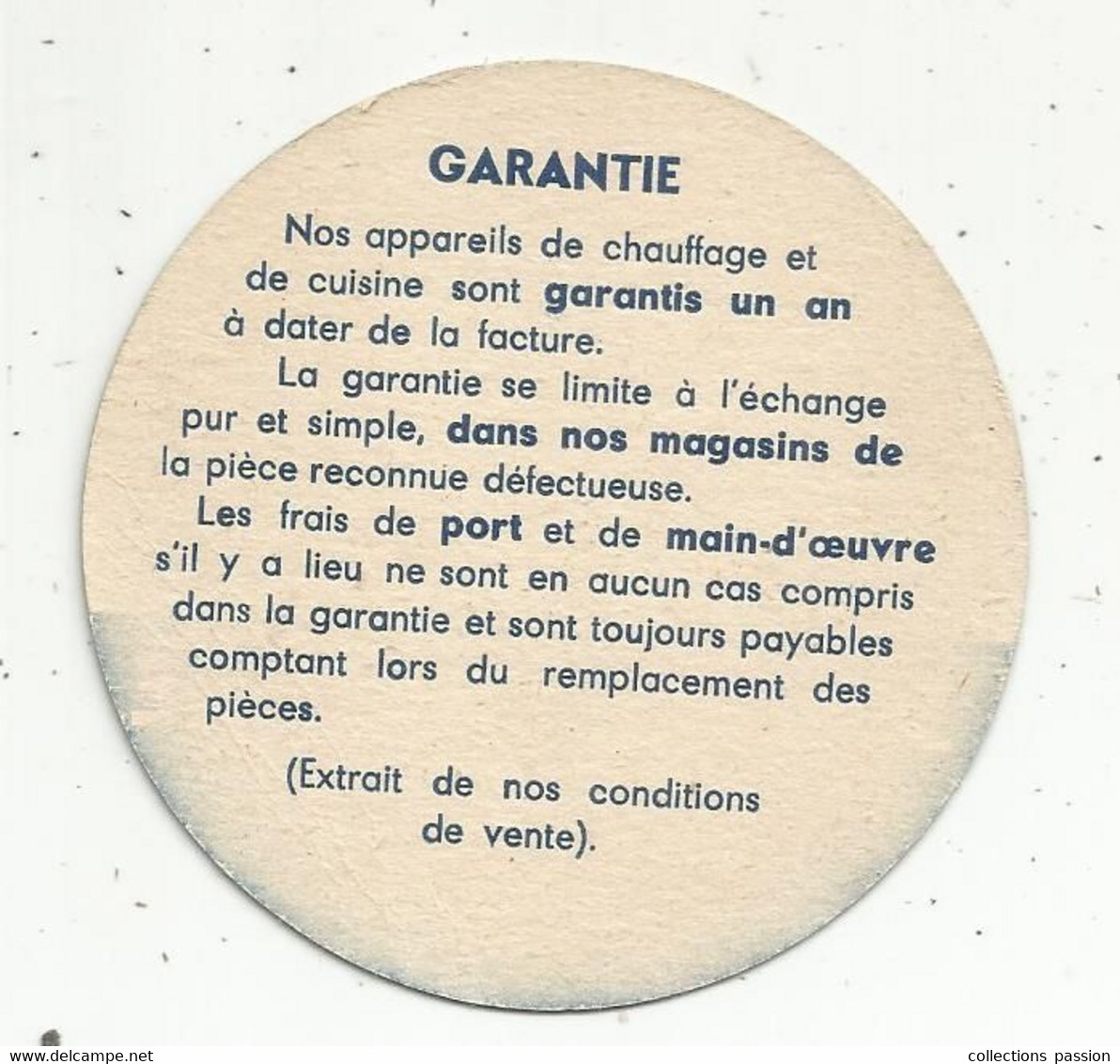 JC , Bulletin De Garantie SCHOLTES & R. ANDRE ,Paris ,2 Scans ,1955 - Advertising