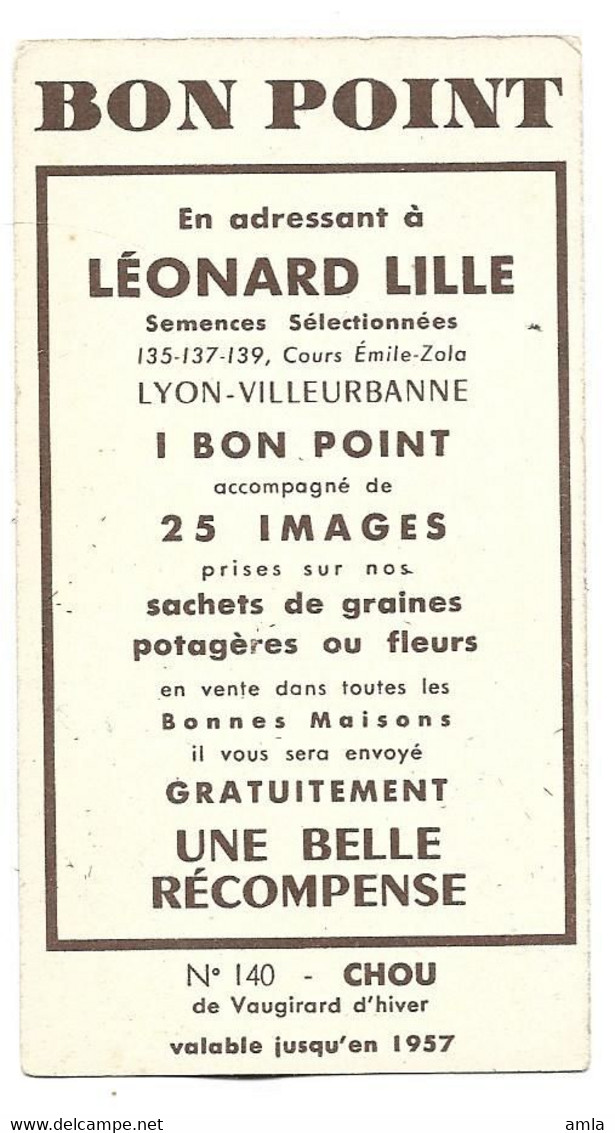 BON POINT LEONARD LILLE N°140 CHOU DE VAUGIRARD D'HIVER - Alimentaire