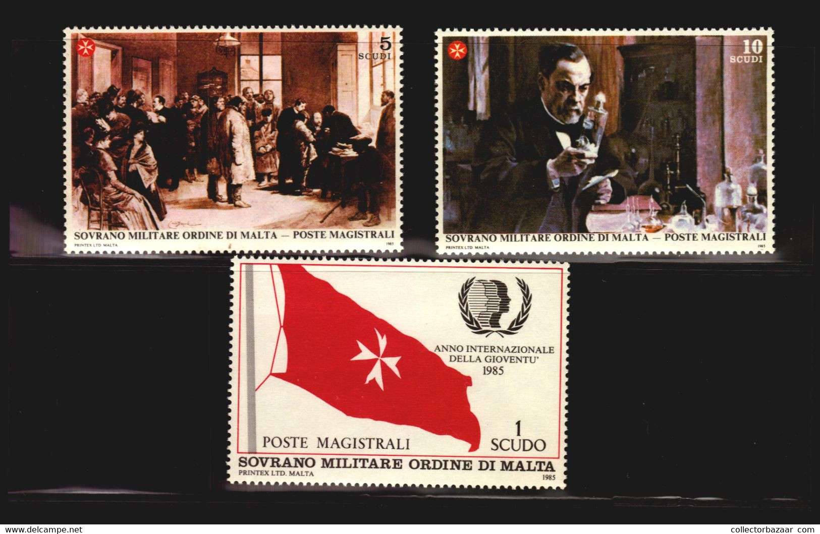 1985 Youth Year Medical SMOM Medicin PASTEUR ANTI RABIES VACCINE MNH Order Of Malta Flag (LB_160) - Louis Pasteur