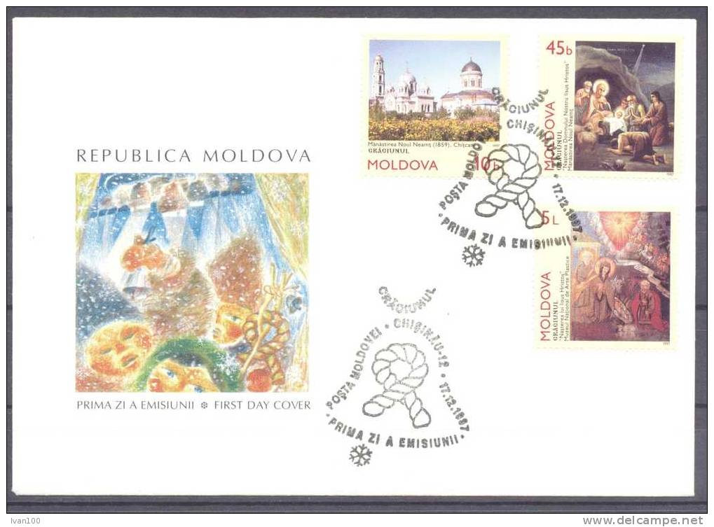 1997. Moldova, Christmas, FDC, Mint/** - 2004