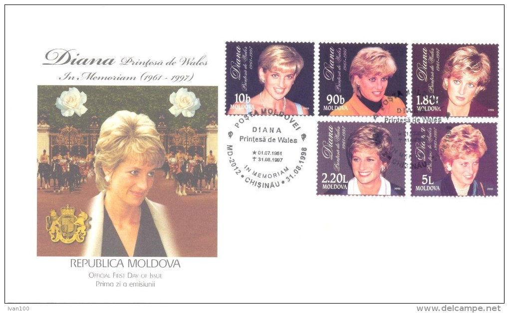 1998. Princess Diana, FDC, Mint/** - Beroemde Vrouwen