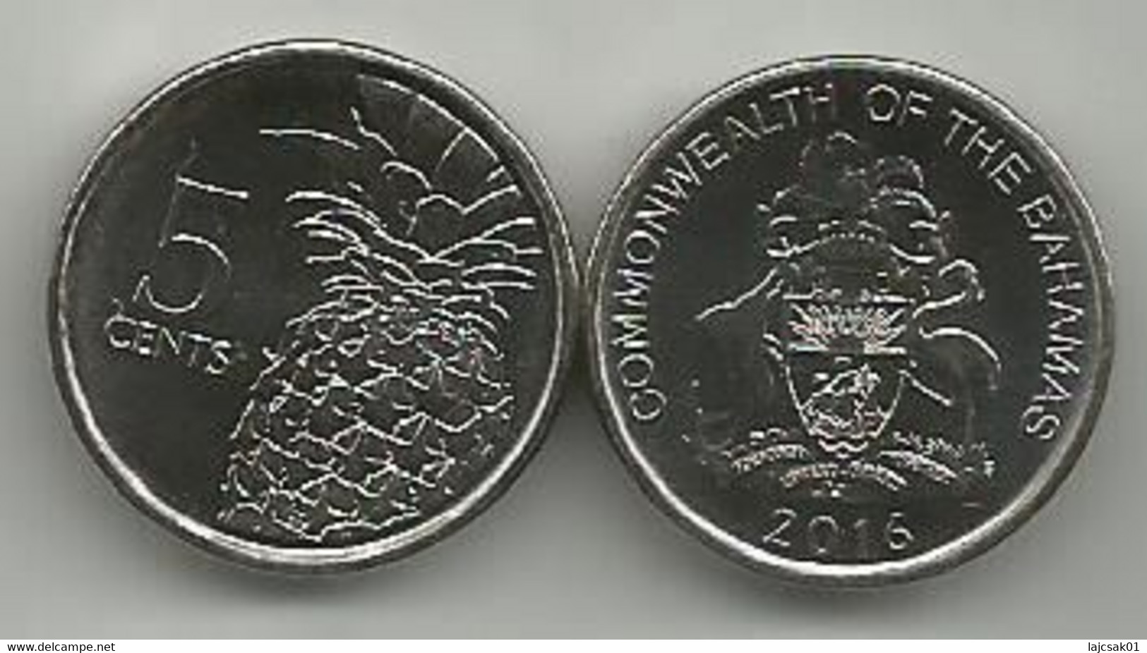 Bahamas 5 Cents 2016. High Grade - Bahamas