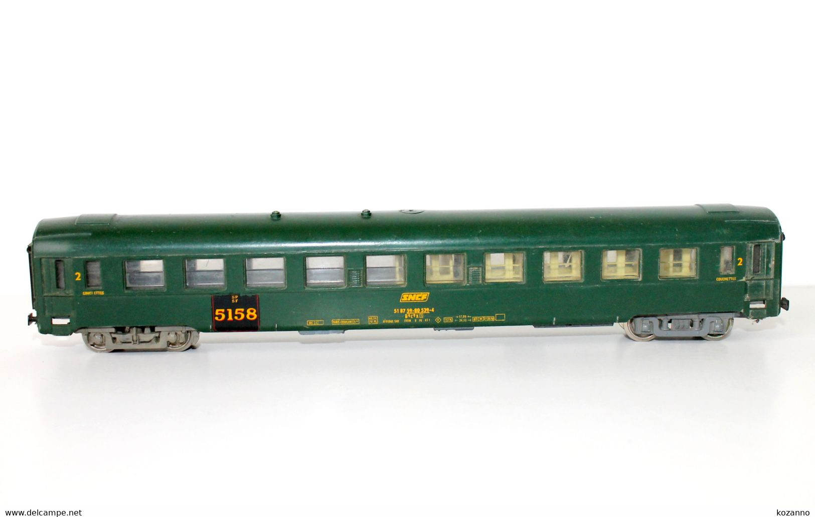 JOUEF - VOITURE VOYAGEUR / WAGON HO - SNCF 2eme CLASSE COUCHETTES - MINIATURE SANS BOITE (2903.21) - Scompartimento Viaggiatori