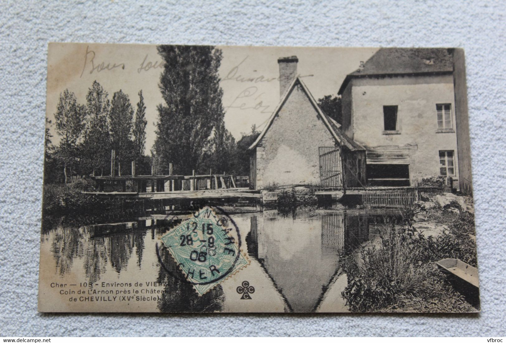 Cpa 1906, Coin De L'Arnon Près Le Château De Chevilly, Environs De Vierzon, Cher 18 - Autres & Non Classés