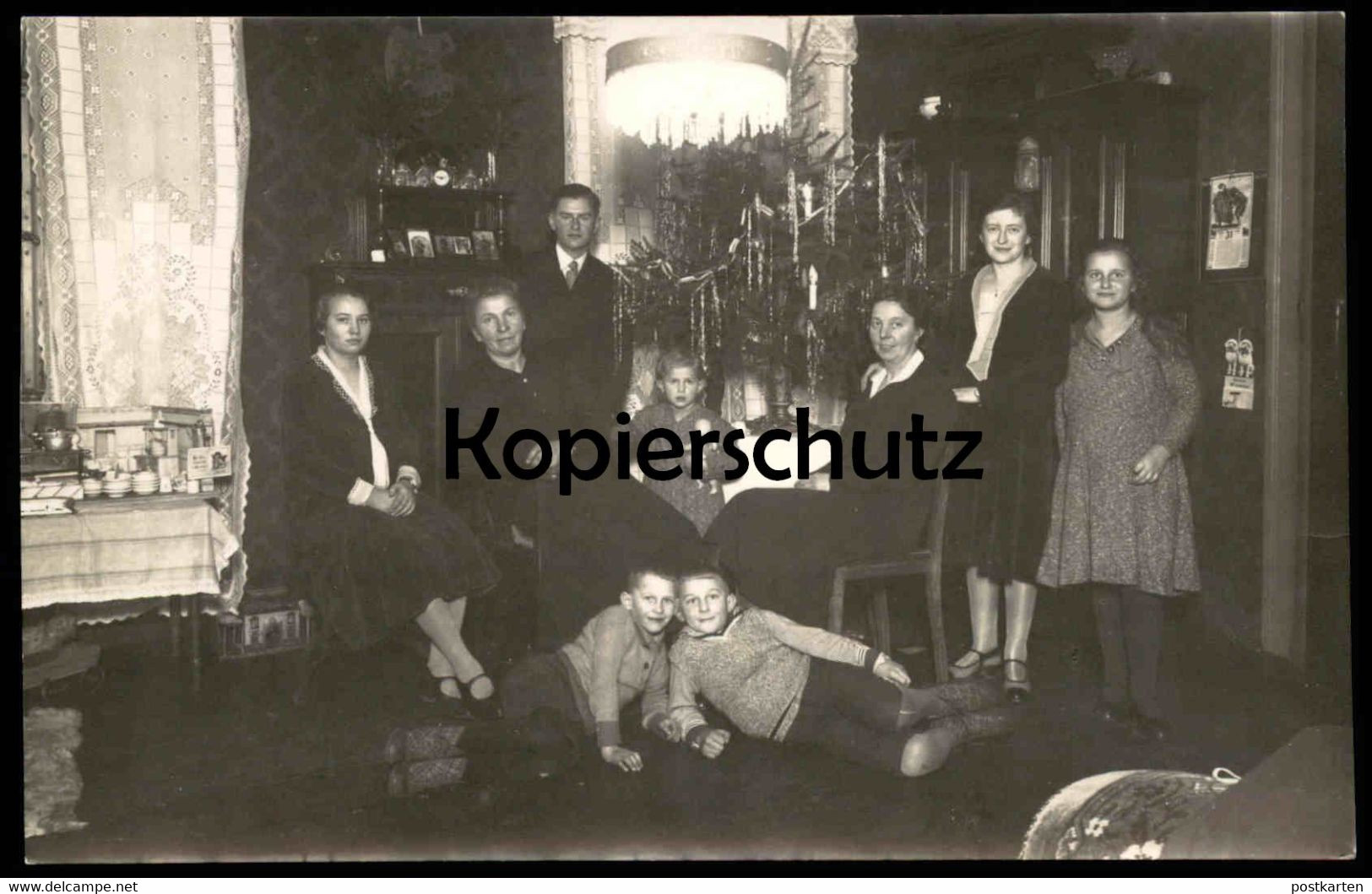 ALTE FOTO POSTKARTE SYLVESTER JÜTERBOG 31.12.1932 WOHNZIMMER NEUJAHR 1933 Familie Weihnachten Ansichtskarte Cpa Postcard - Jueterbog