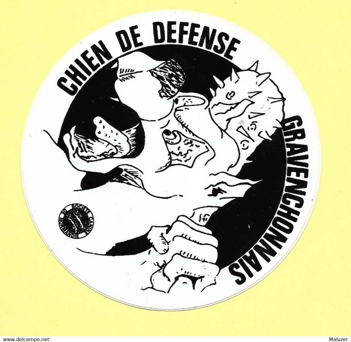 AUTOCOLLANT STICKER - CHIEN DE DÉFENSE GRAVENCHONNAIS - NOTRE DAME DE GRAVENCHON - Stickers