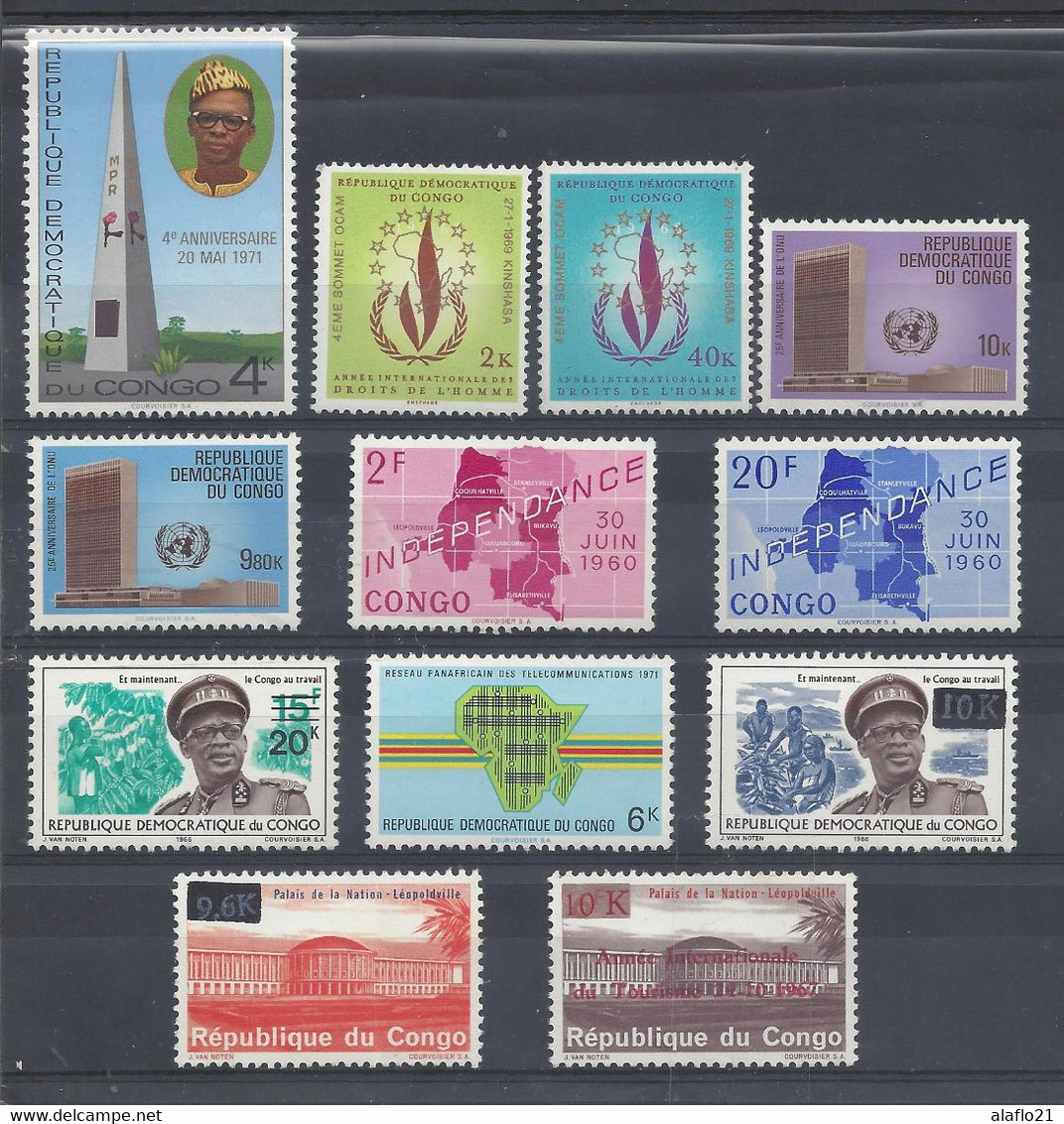 REPUBLIQUE DEMOCRATIQUE Du CONGO - LOT TIMBRES NEUFS SANS CHARNIERE - MNH - Nuovi