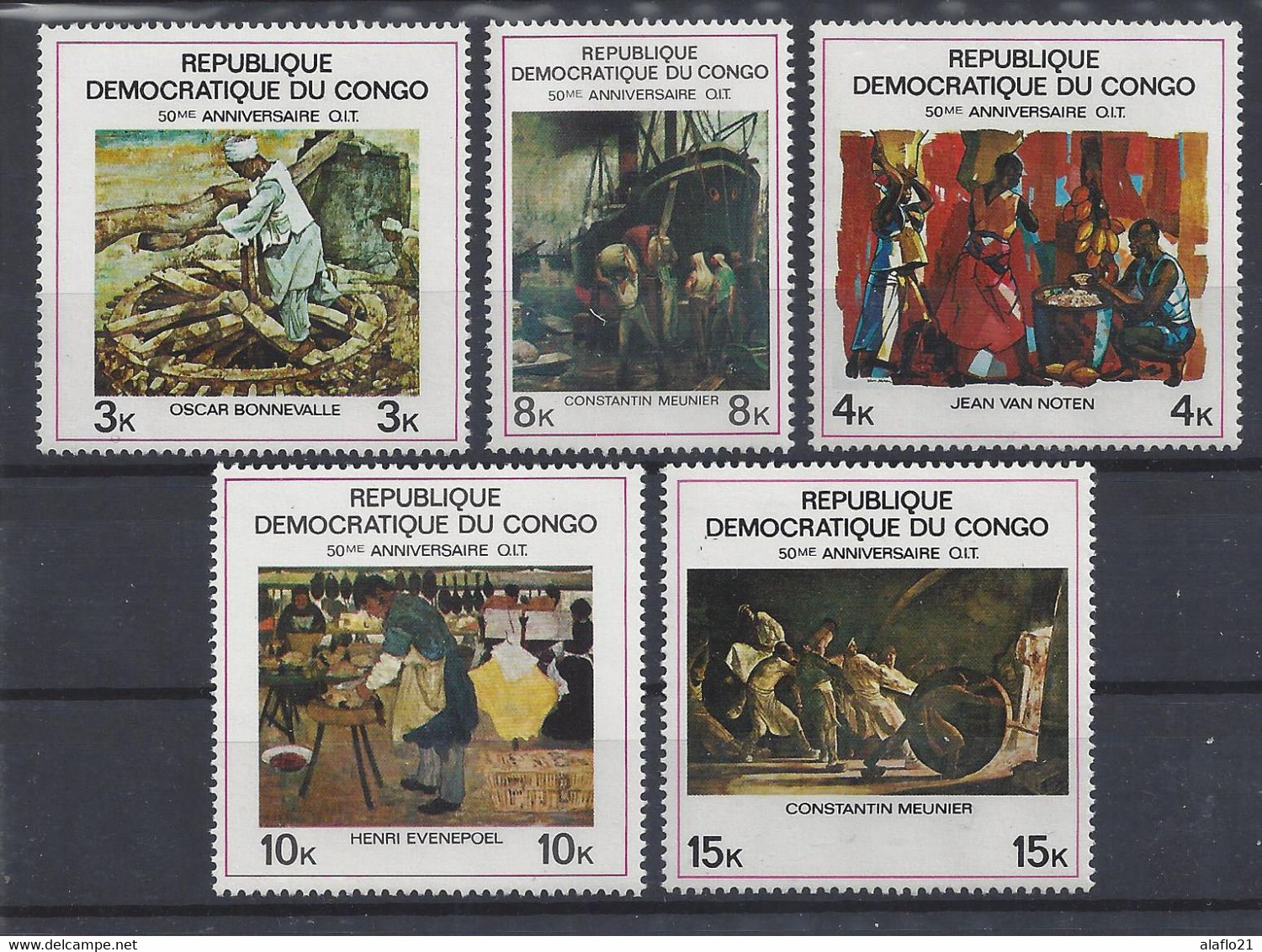 REPUBLIQUE DEMOCRATIQUE Du CONGO - YVERT 708 à 712 - OIT - NEUFS SANS CHARNIERE - MNH - Nuevas/fijasellos