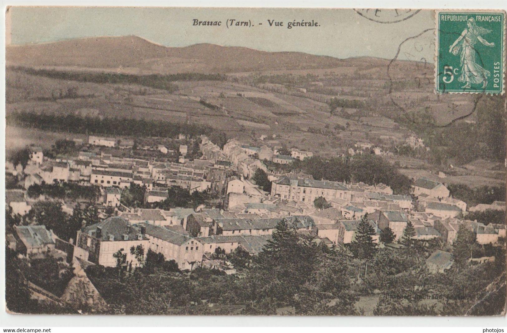 CPA Brassac (81) Beau Panorama Sur La Petite Ville  , De 2000 Habitants à L'époque - Brassac
