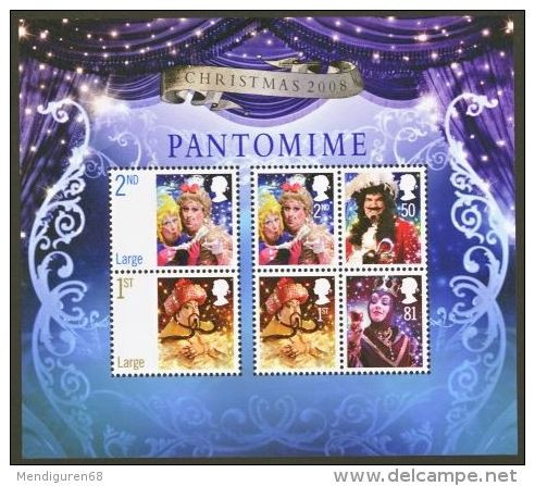 GROSSBRITANNIEN GRANDE BRETAGNE GB 2008 CHRISTMAS PANTOMIMET M/S SG MS2882 MI B46-2686-91 I SC SH2607 YV BF59-3073-78 - Fogli Completi