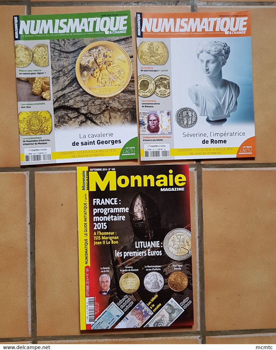 9 Magazines , Magazine - Numismatique  , Monnaie - ( Revues , Revue ) - Français