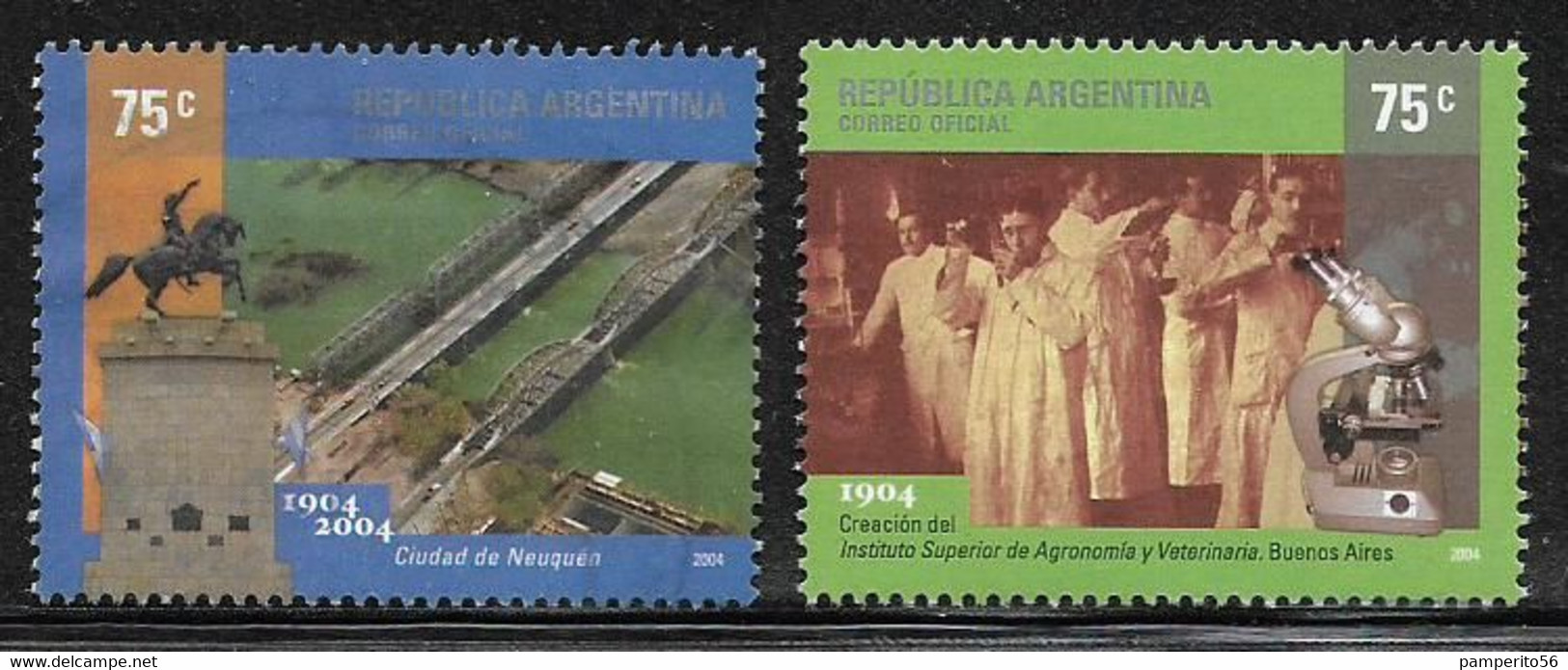 ARGENTINA - AÑO 2004 Asociaciòn Filatelica Rosario - 2 Sellos Mint, Serie Completa - Carnets