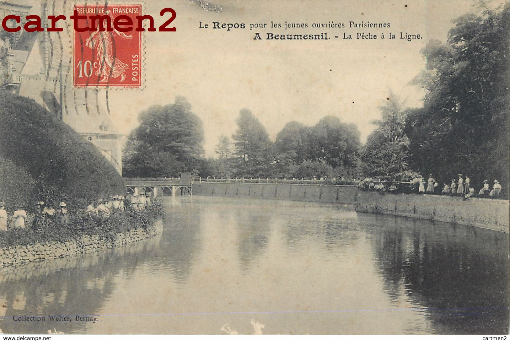 BEAUMESNIL " LE REPOS " POUR LES JEUNES OUVRIERES PARISIENNES PECHE A LA LIGNE Saint-germer-de-fly 27 EURE - Beaumesnil