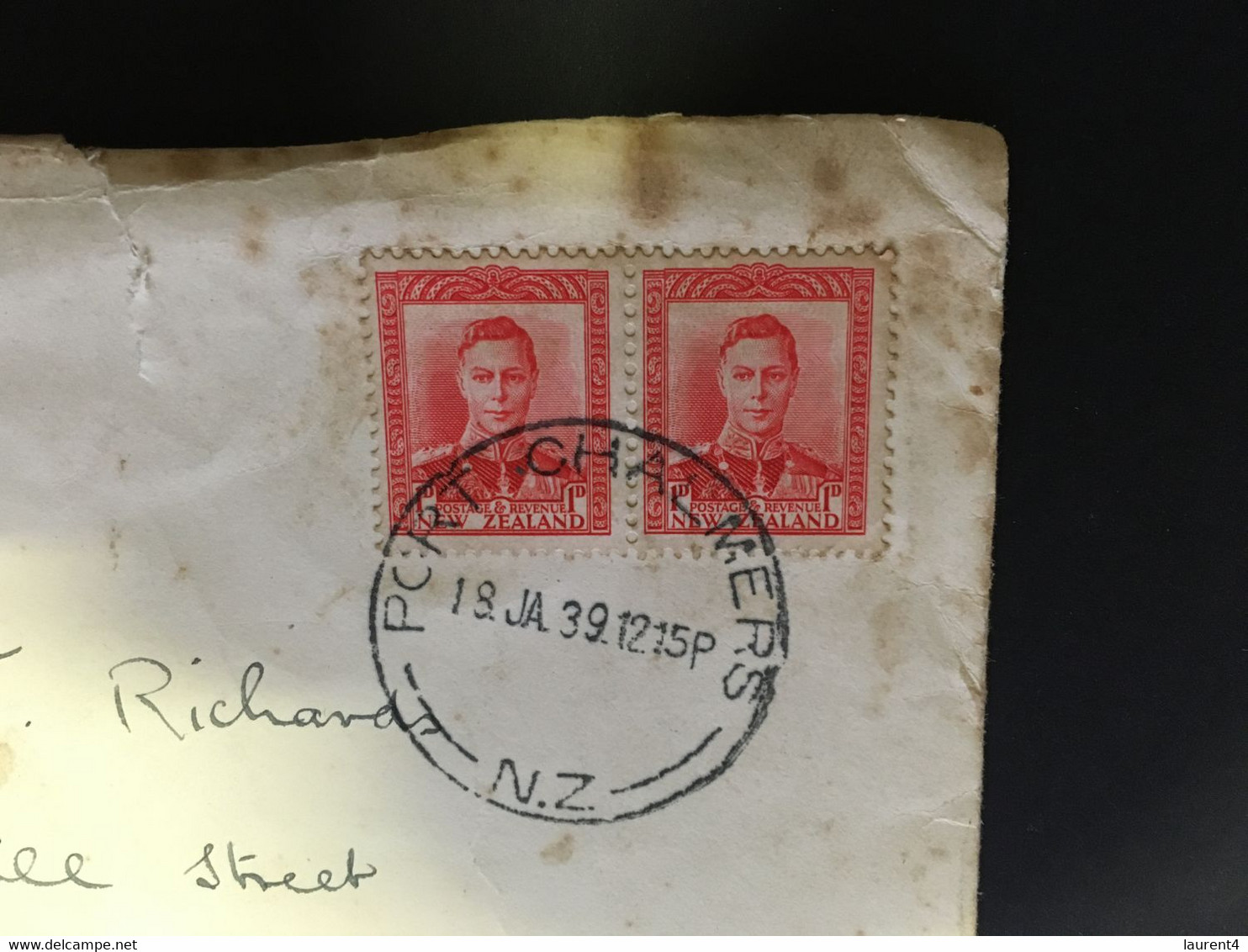 (OO 4) New Zealand Ship RMS Wanganella) Cover Posted To Australia (1939) - Briefe U. Dokumente