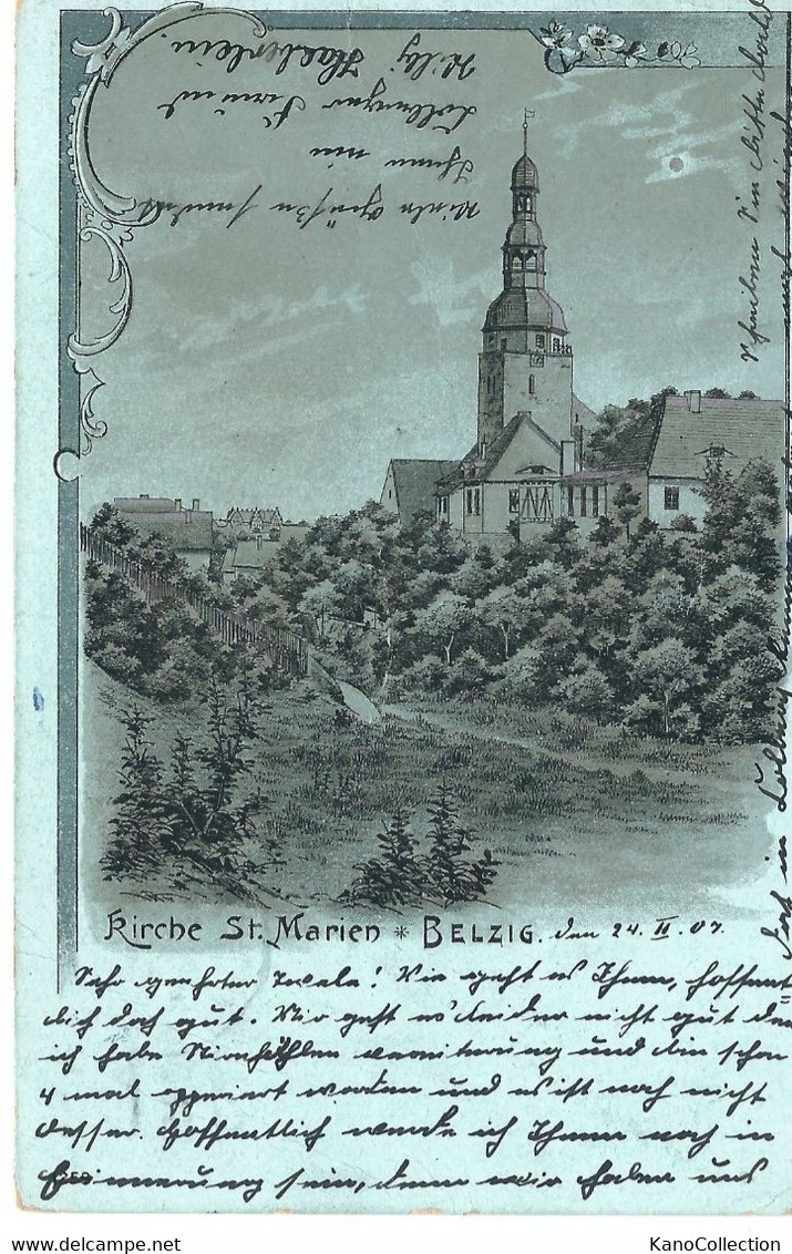 Bad Belzig, Kirche St. Marien, Gelaufen 1907 - Belzig